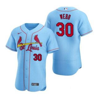 Men's Tyler Webb St. Louis Cardinals Flex Base Jersey Cream Light Blue