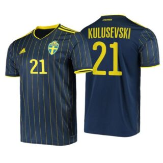 Men's Dejan Kulusevski Sweden National Night Indigo Away Jersey