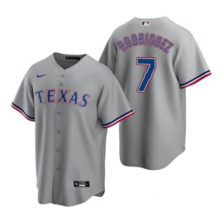Men's Ivan Rodriguez Texas Rangers Cool Base Jersey Gray Gray