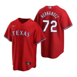 Men's Jonathan Hernandez Texas Rangers Cool Base Jersey Royal Red