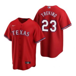 Men's Jose Trevino Texas Rangers Cool Base Jersey Red Red