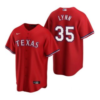 Men's Lance Lynn Texas Rangers Cool Base Jersey Gray Red