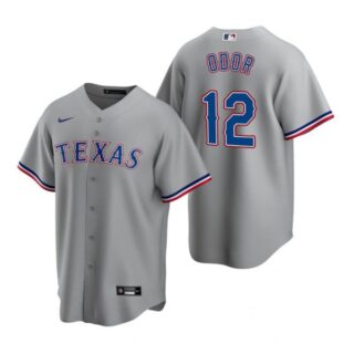Men's Rougned Odor Texas Rangers Cool Base Jersey Royal Gray
