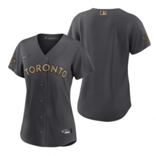 Women's Toronto Blue Jays 2022 MLB All-Star Game Charcoal Black Stitched Jersey