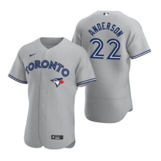 Men's Chase Anderson Toronto Blue Jays Flex Base Jersey Gray Gray