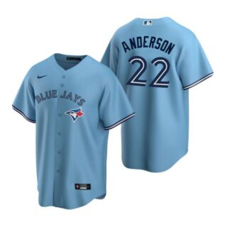 Men's Chase Anderson Toronto Blue Jays Cool Base Jersey Powder Blue Powder Blue