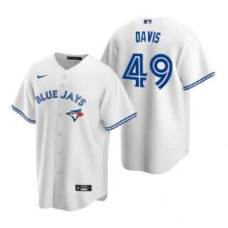 Men's Jonathan Davis Toronto Blue Jays Cool Base Jersey Royal White