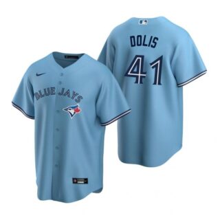 Men's Rafael Dolis Toronto Blue Jays Cool Base Jersey Powder Blue Powder Blue