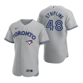 Men's Ross Stripling Toronto Blue Jays Flex Base Jersey Royal Gray