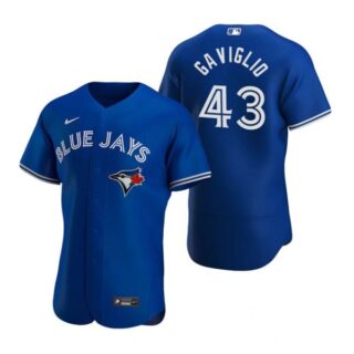 Men's Sam Gaviglio Toronto Blue Jays Flex Base Jersey Gray Royal