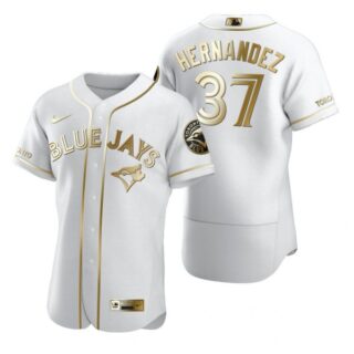Men's Teoscar Hernandez Toronto Blue Jays Flex Base Jersey White Golden White Golden