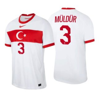 Men's Mert Muldur Turkey National White Home Jersey
