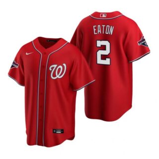 Men's Adam Eaton Washington Nationals Cool Base Jersey Navy World Series Champions Red WS