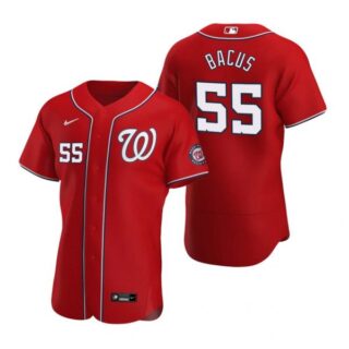 Men's Dakota Bacus Washington Nationals Flex Base Jersey Red Red