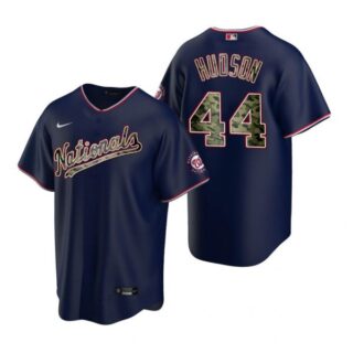 Men's Daniel Hudson Washington Nationals Cool Base Jersey Navy 2021 Memorial Day Navy 2021 Memorial Day