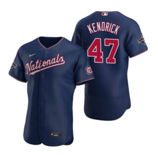 Men's Howie Kendrick Washington Nationals Flex Base Jersey Navy World Series Champions Navy WS