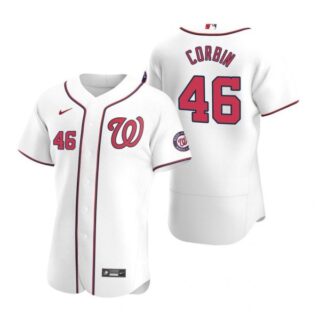 Men's Patrick Corbin Washington Nationals Flex Base Jersey Black Golden White Home