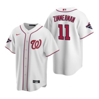 Men's Ryan Zimmerman Washington Nationals Cool Base Jersey Red World Series Champions White WS