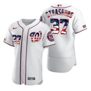 Men's Stephen Strasburg Washington Nationals Flex Base Jersey Black Golden White Stars